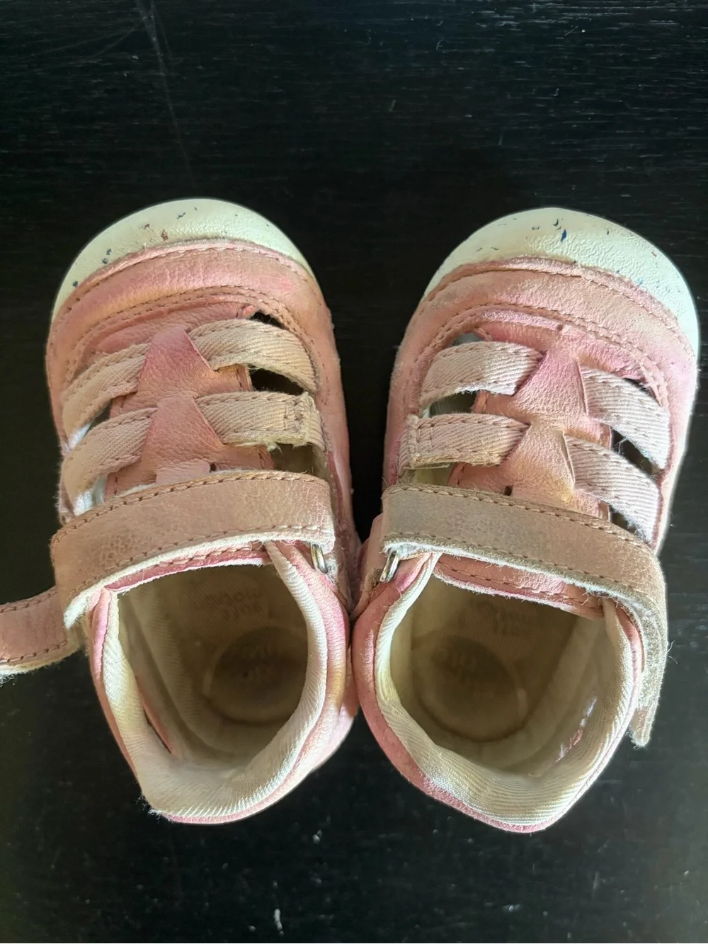 Stride Rite Pink Velcro Baby Walker Shoes